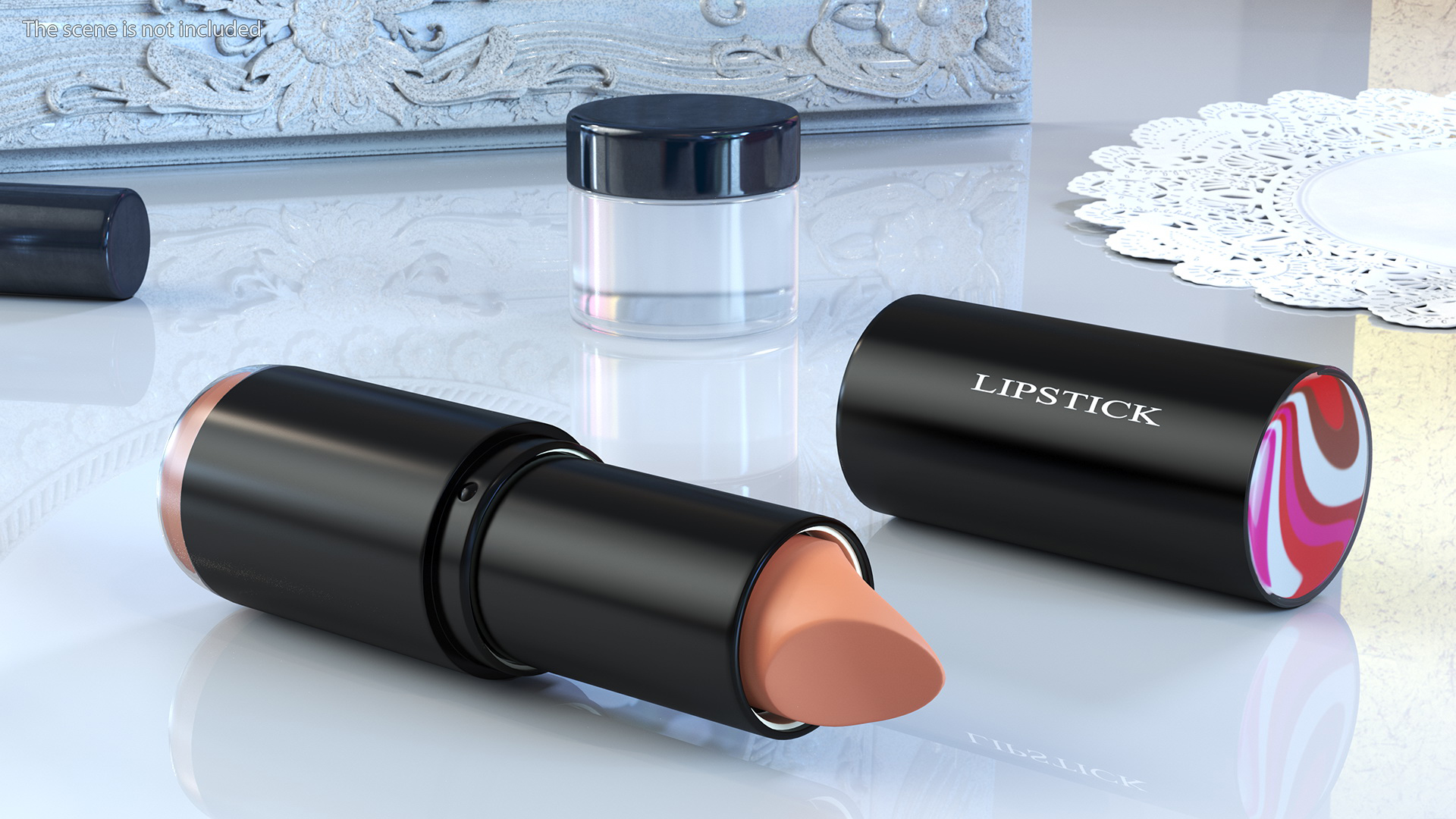 3D Brown Color Round Lipstick