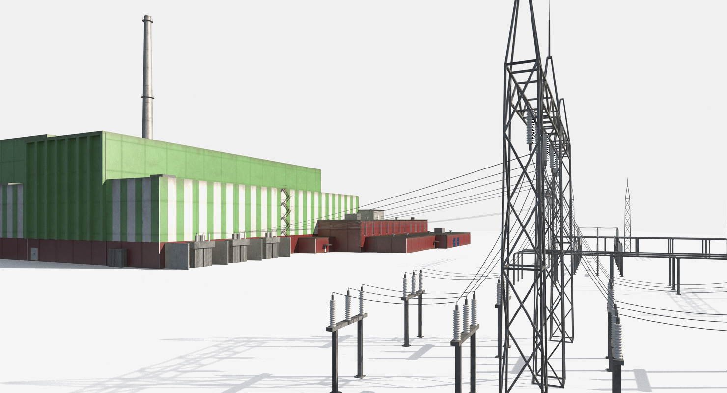3D Nuclear Power Station