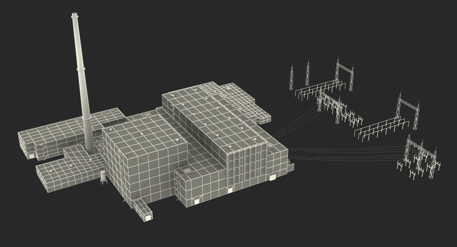 3D Nuclear Power Station