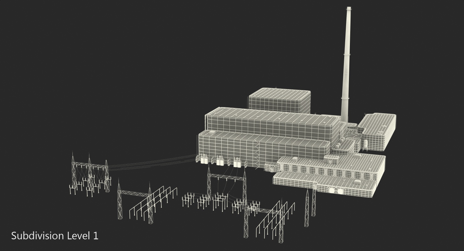 3D Nuclear Power Station