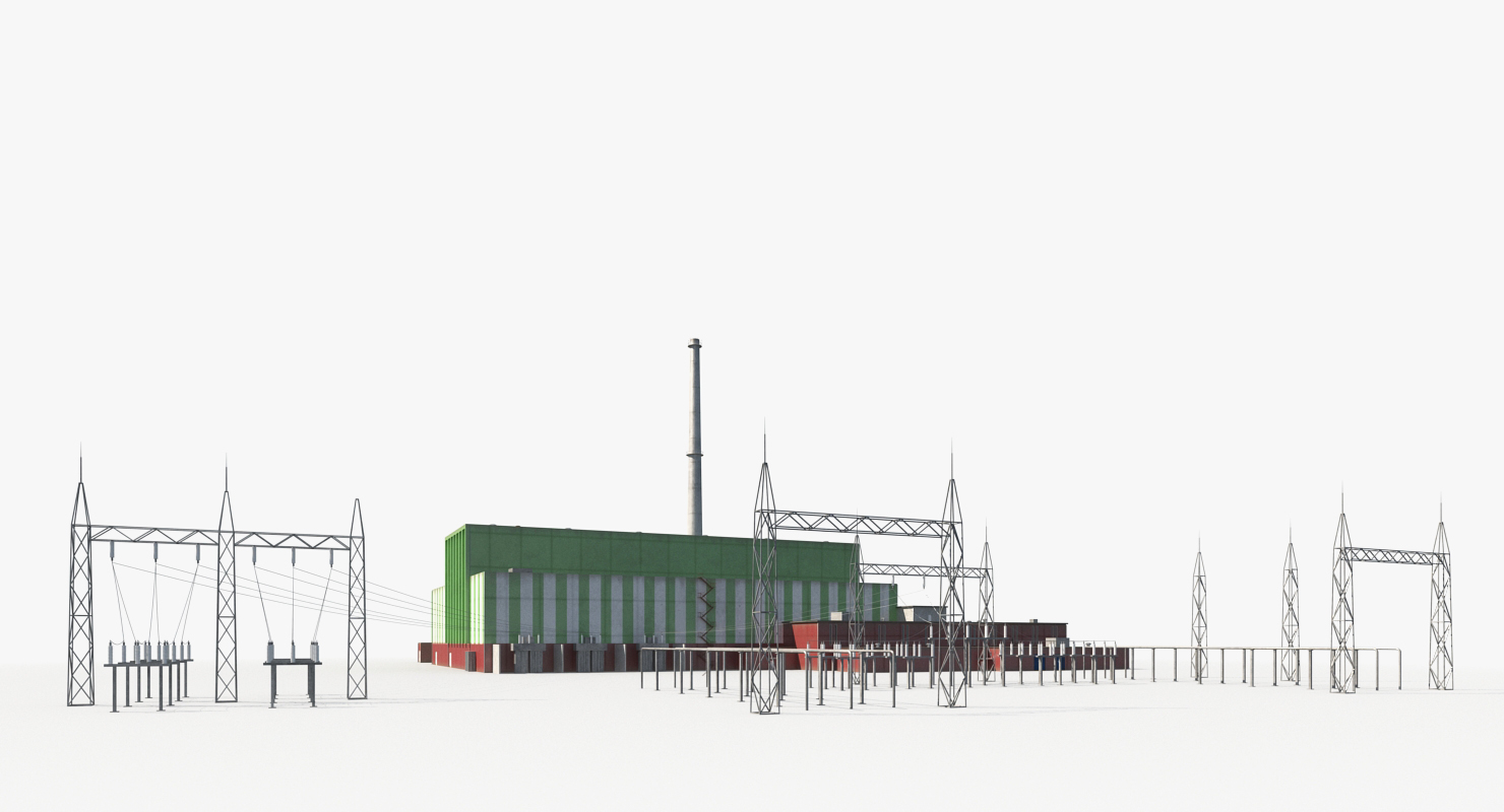 3D Nuclear Power Station