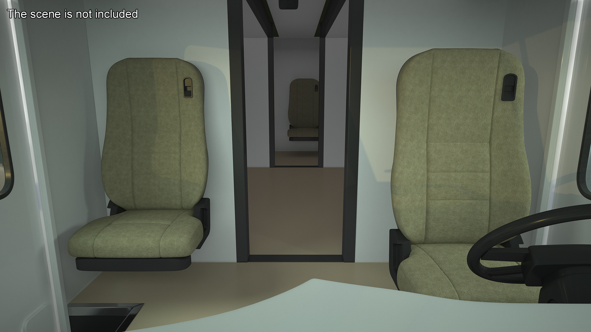 NYPD Mobile Command Center Lights On Simple Interior 3D