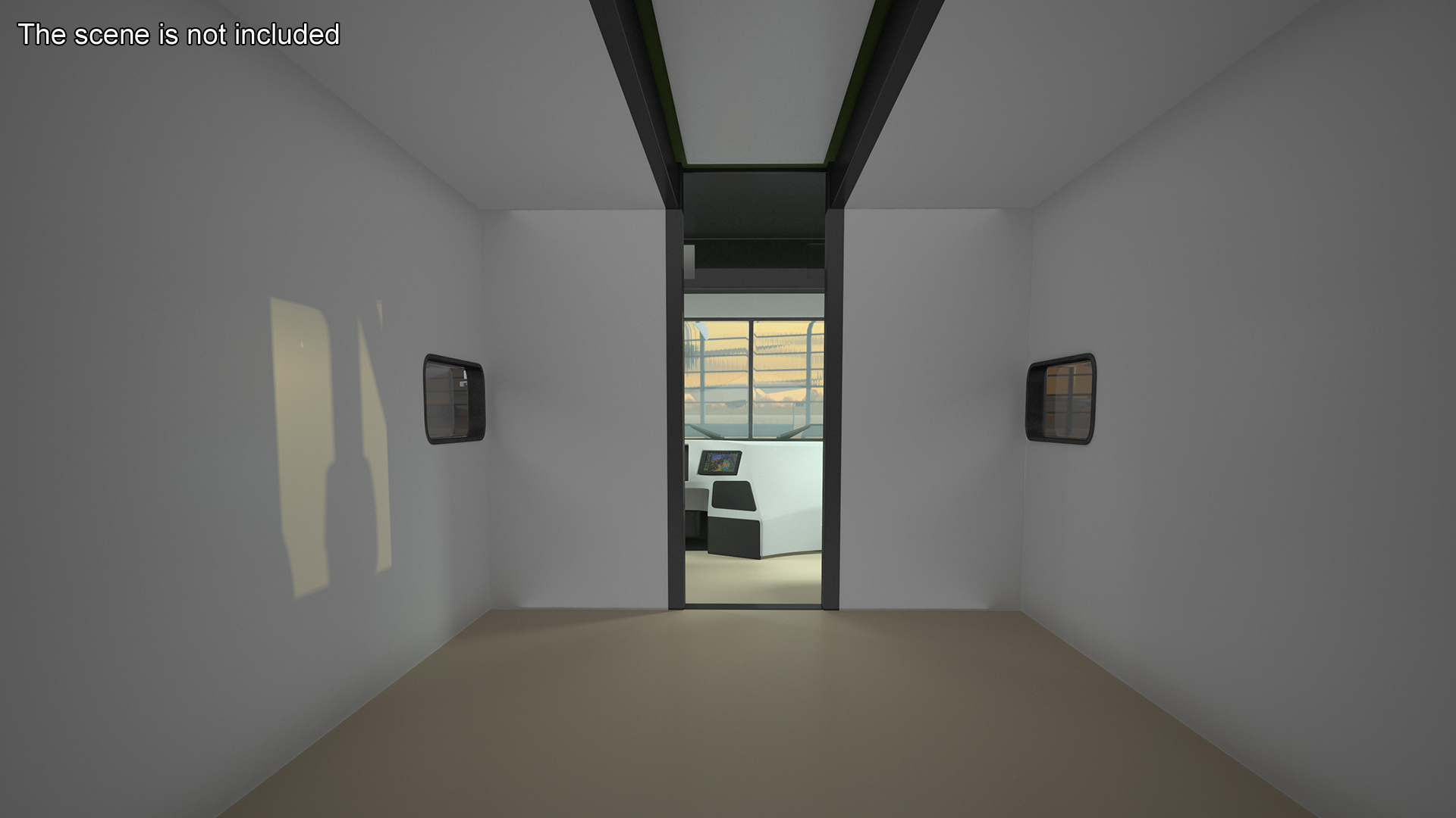 NYPD Mobile Command Center Lights On Simple Interior 3D