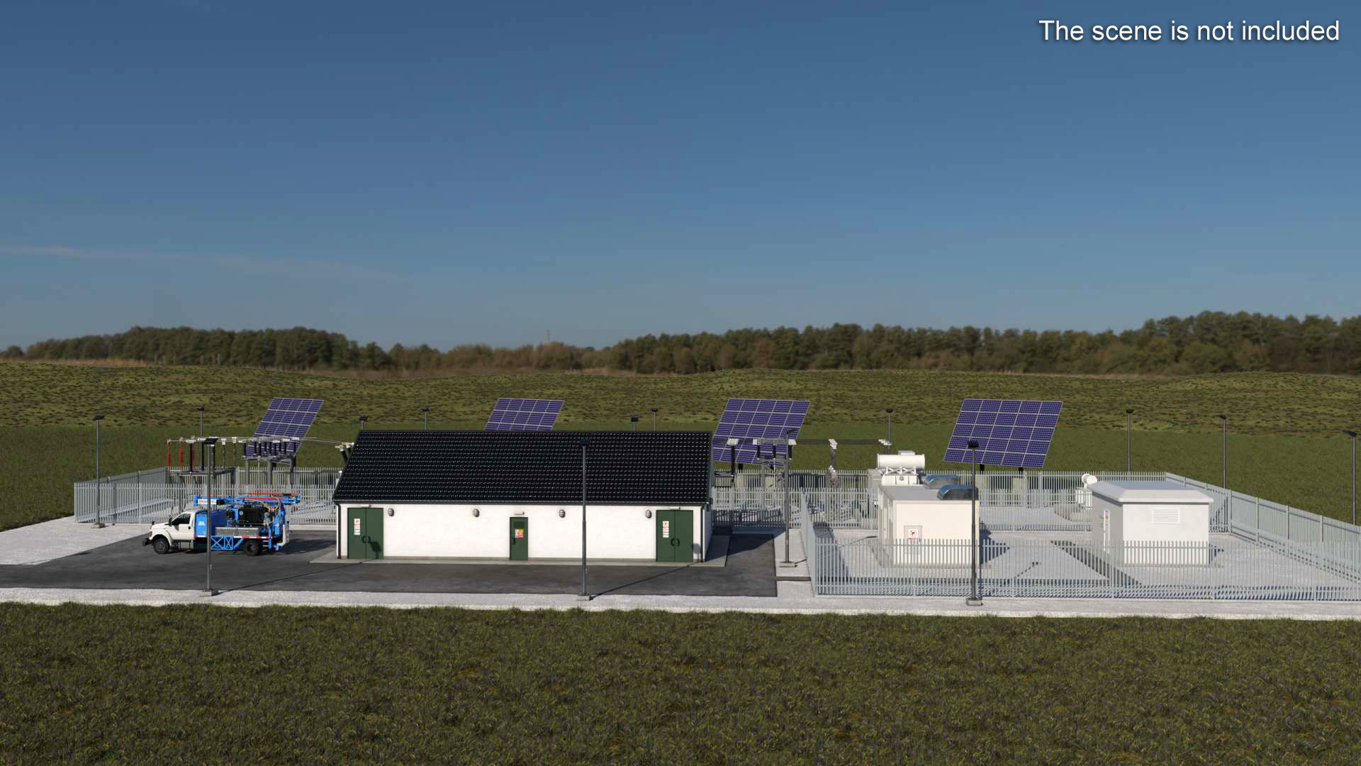 Solar Power Station 3D model