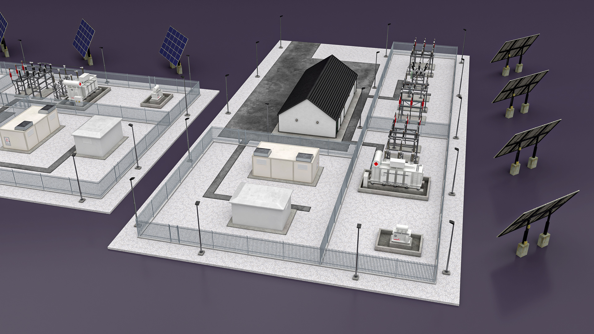 Solar Power Station 3D model