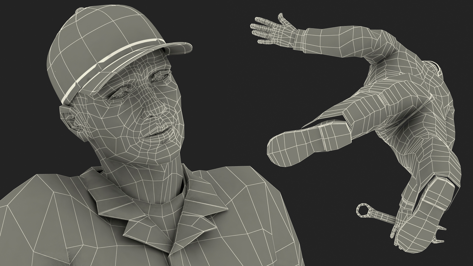 3D model Auto Mechanic Shrugs