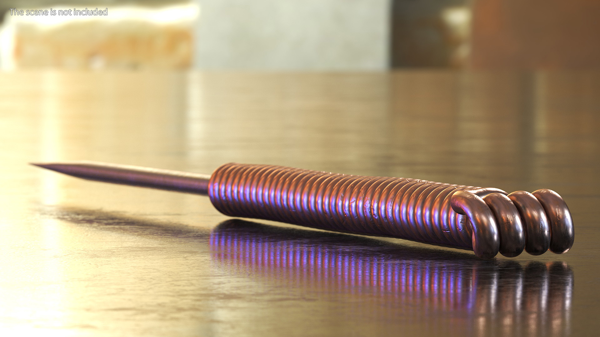 Short Acupuncture Needle Gold 3D model