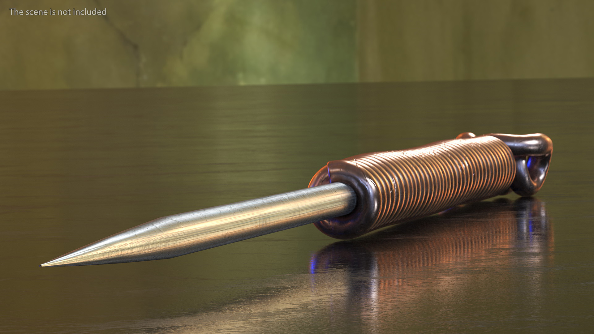 Short Acupuncture Needle Gold 3D model