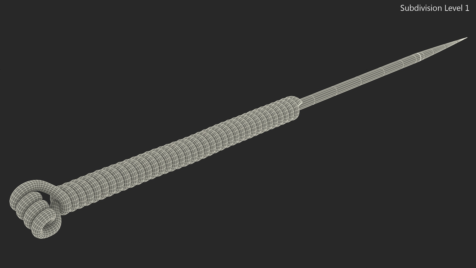 Short Acupuncture Needle Gold 3D model