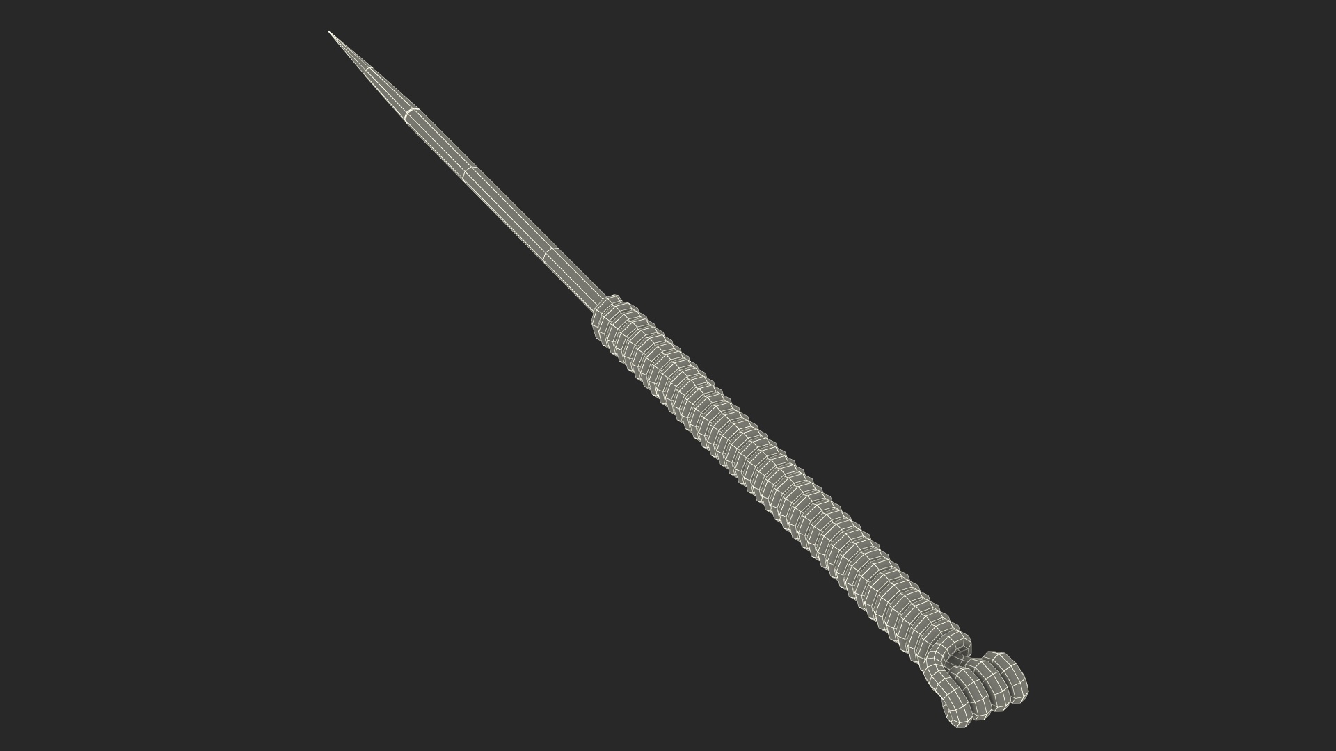 Short Acupuncture Needle Gold 3D model