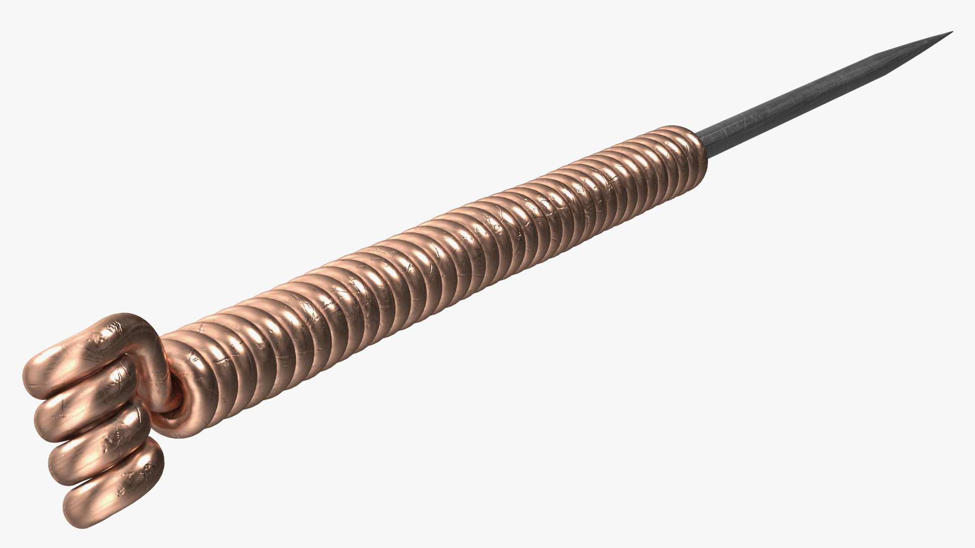 Short Acupuncture Needle Gold 3D model