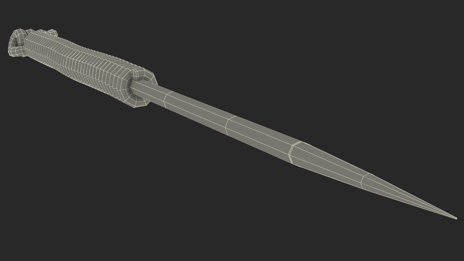 Short Acupuncture Needle Gold 3D model