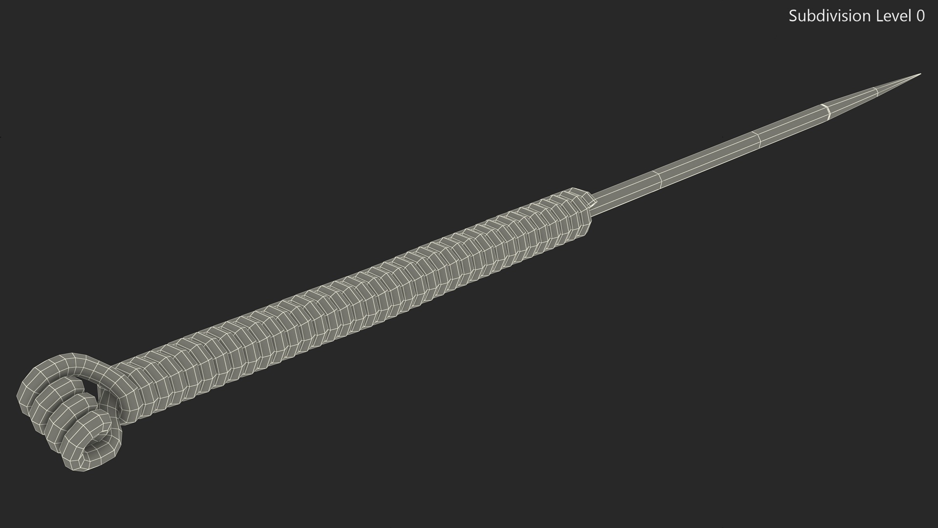Short Acupuncture Needle Gold 3D model
