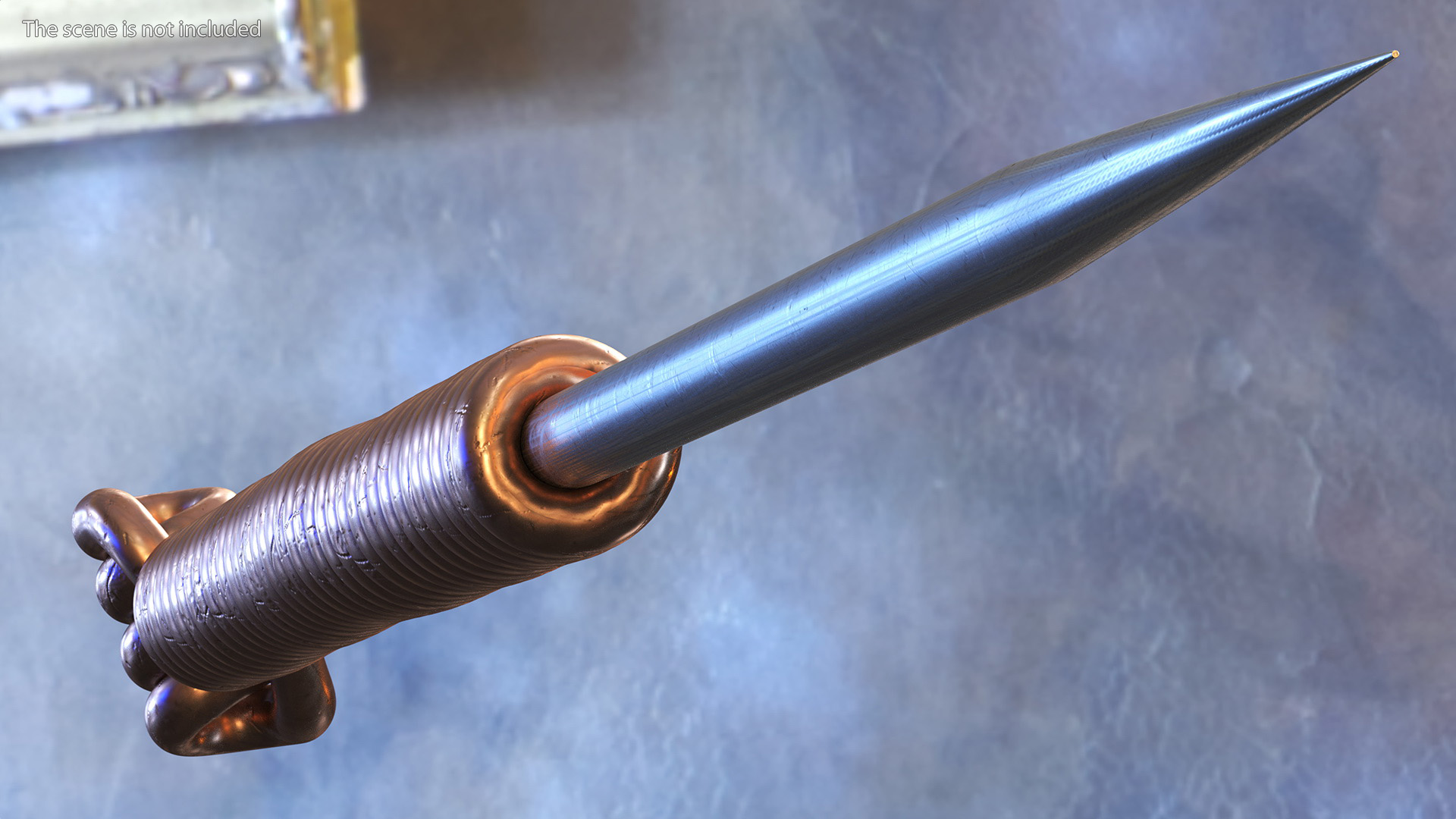 Short Acupuncture Needle Gold 3D model