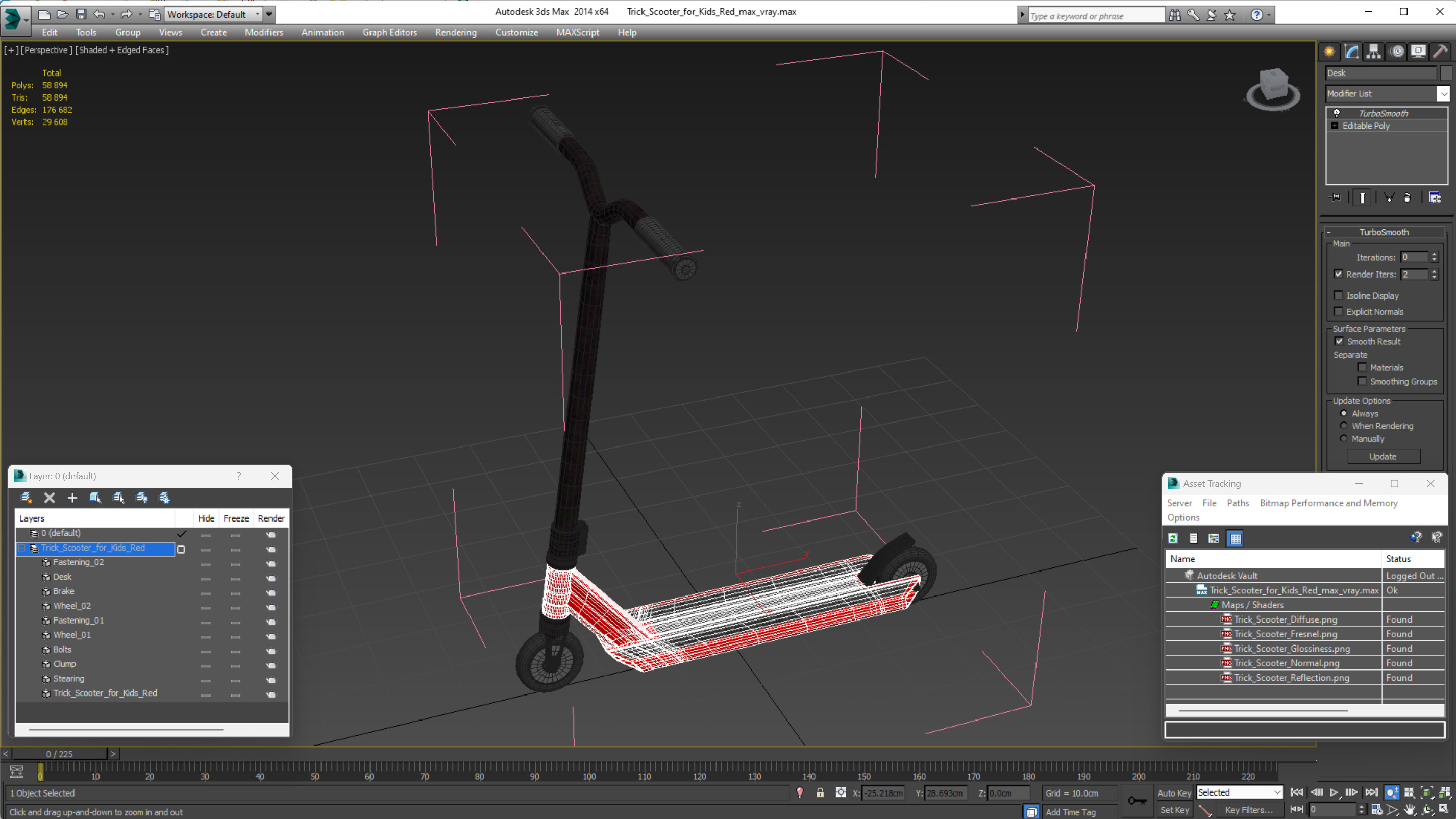 3D Trick Scooter for Kids Red