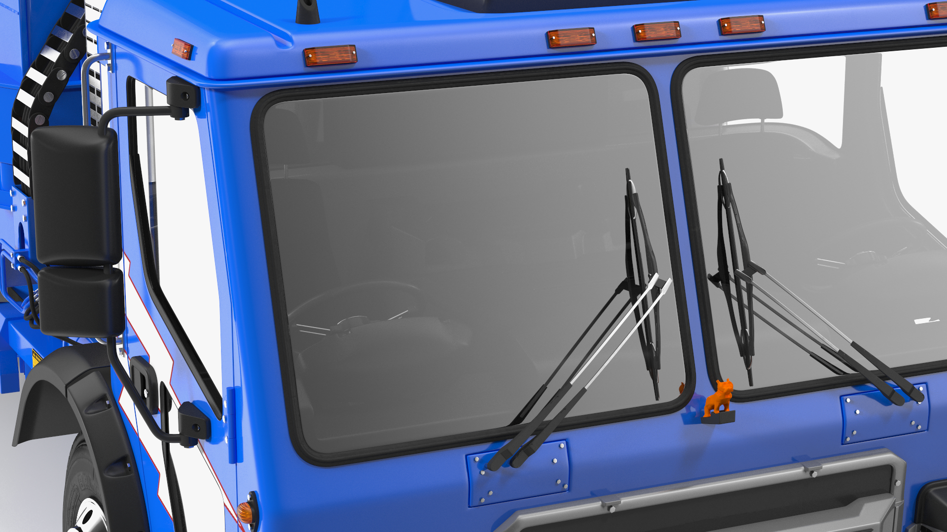 3D Mack LR Electric Blue Simple Interior Rigged for Maya model