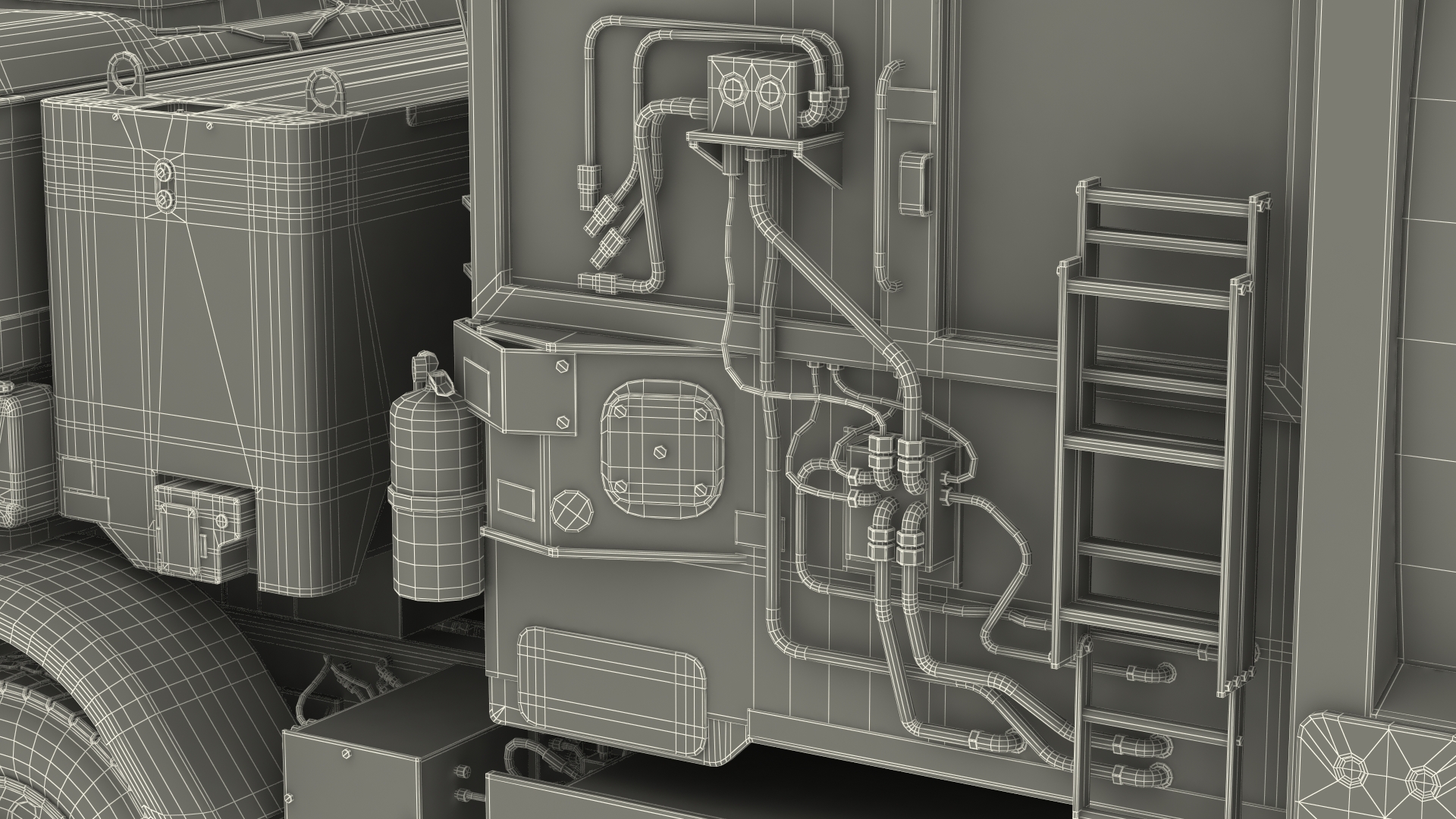 3D Mack LR Electric Blue Simple Interior Rigged for Maya model