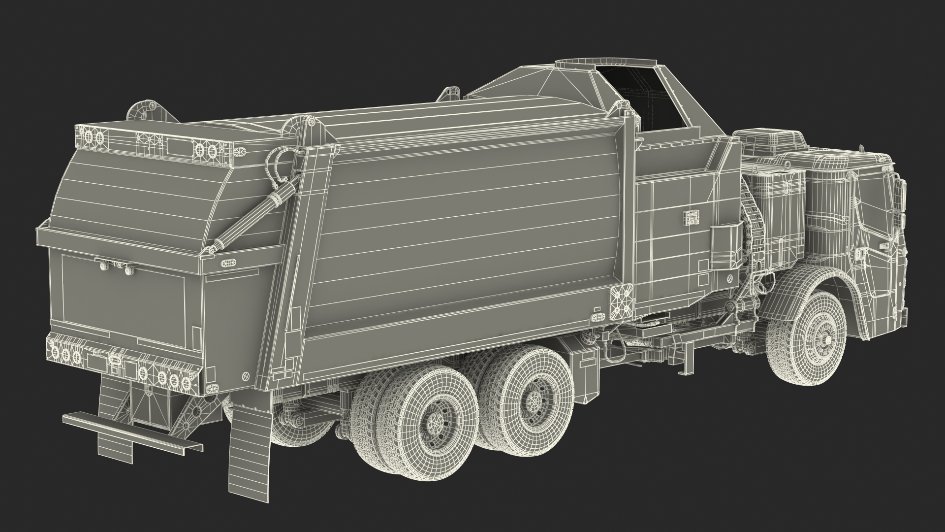 3D Mack LR Electric Blue Simple Interior Rigged for Maya model