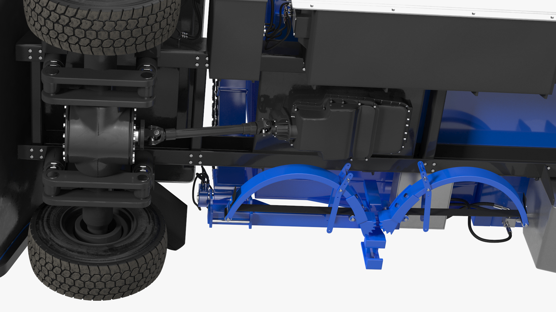 3D Mack LR Electric Blue Simple Interior Rigged for Maya model