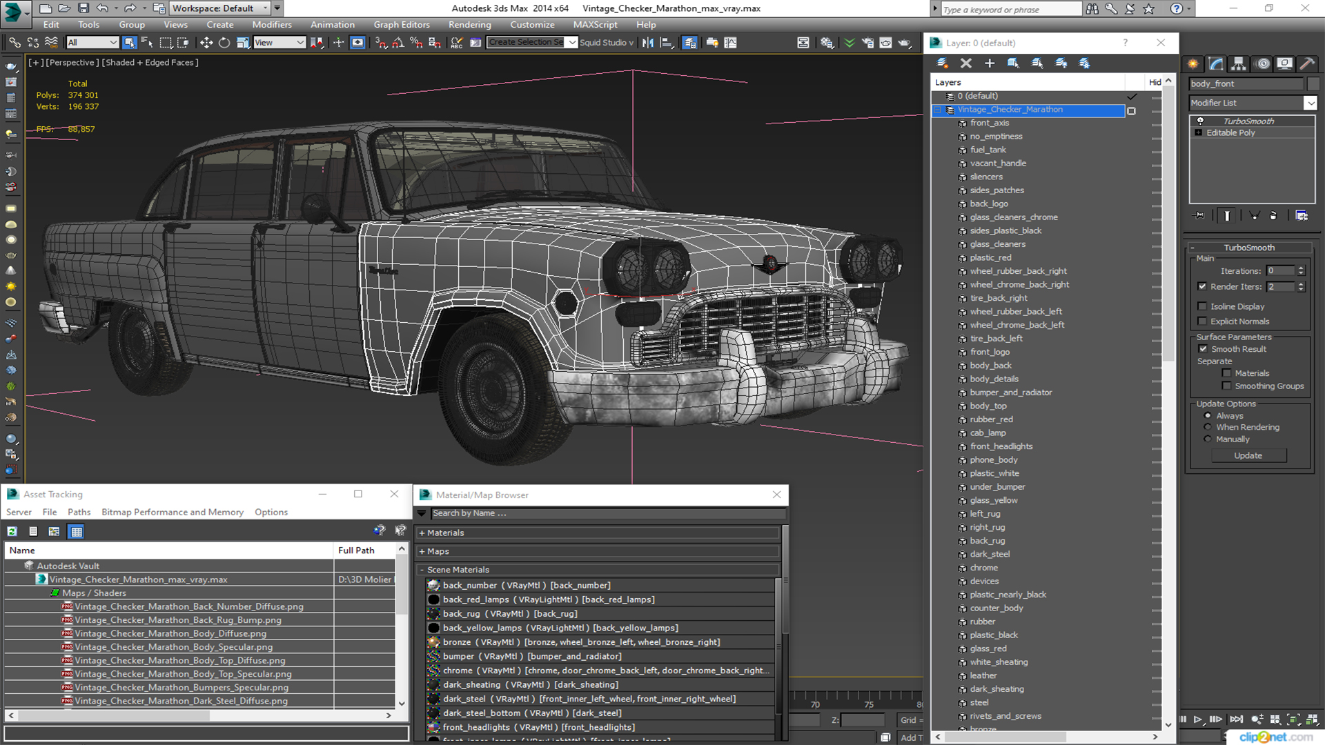 Vintage Checker Marathon 3D model