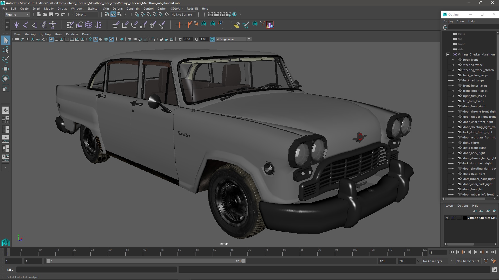 Vintage Checker Marathon 3D model