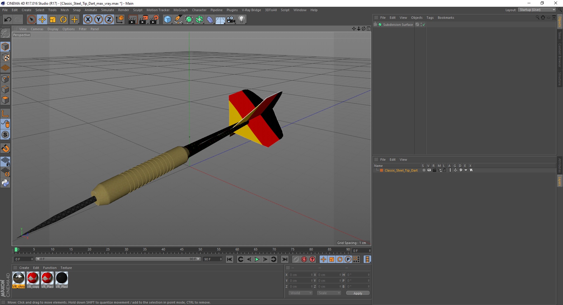 Classic Steel Tip Dart 3D