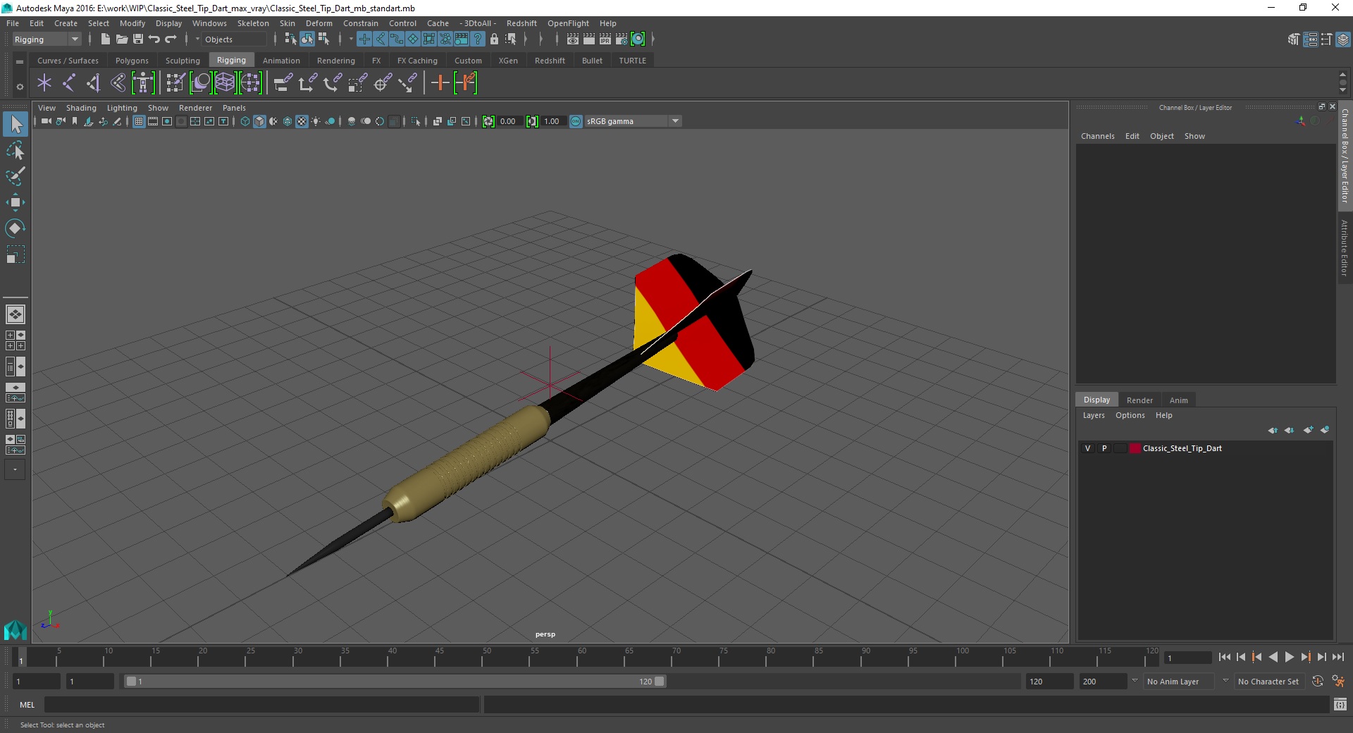 Classic Steel Tip Dart 3D