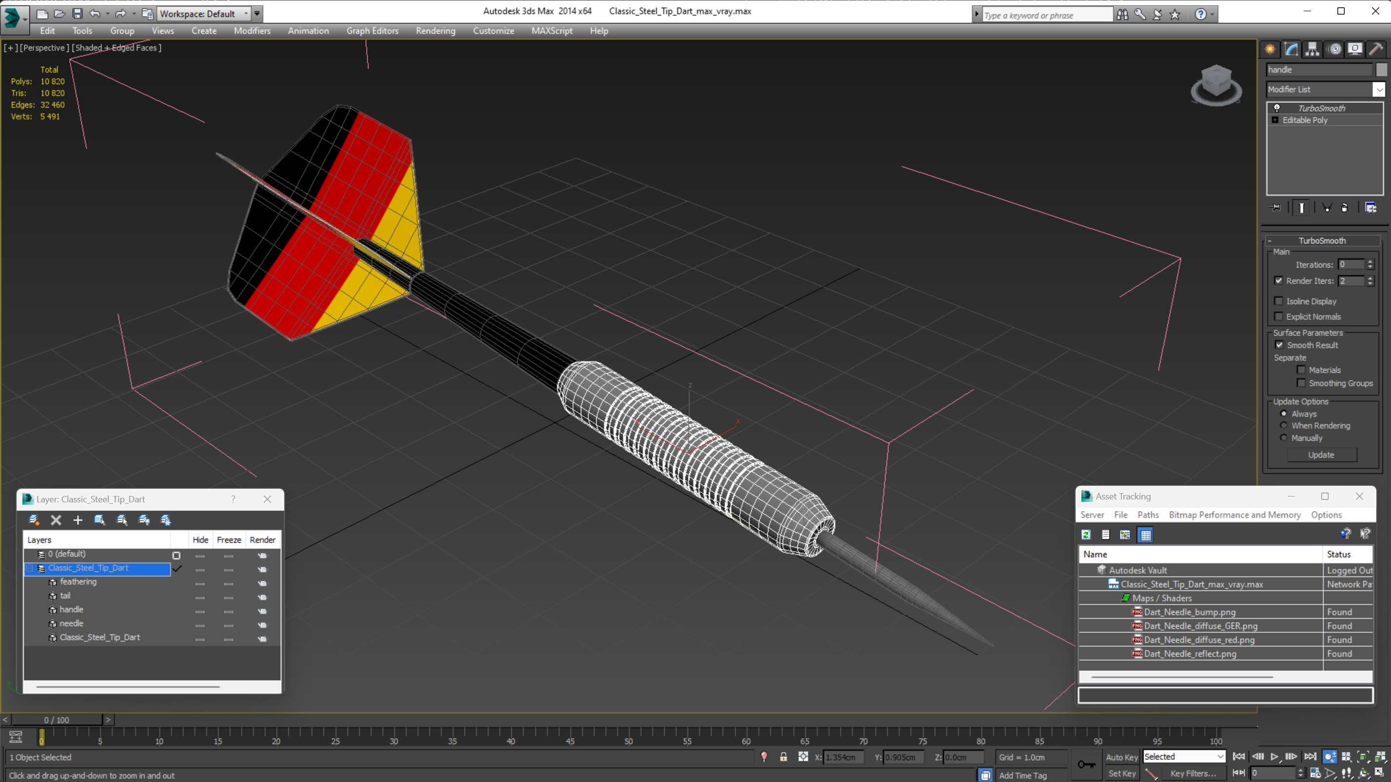 Classic Steel Tip Dart 3D