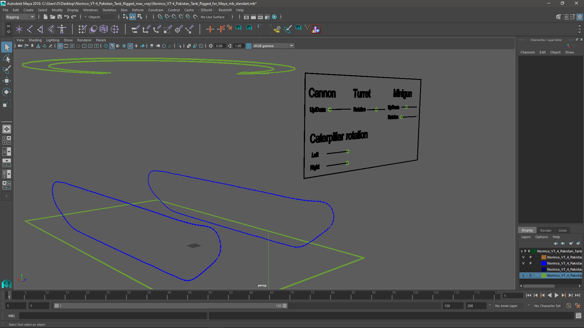 Norinco VT-4 Pakistan Tank Rigged for Maya 3D