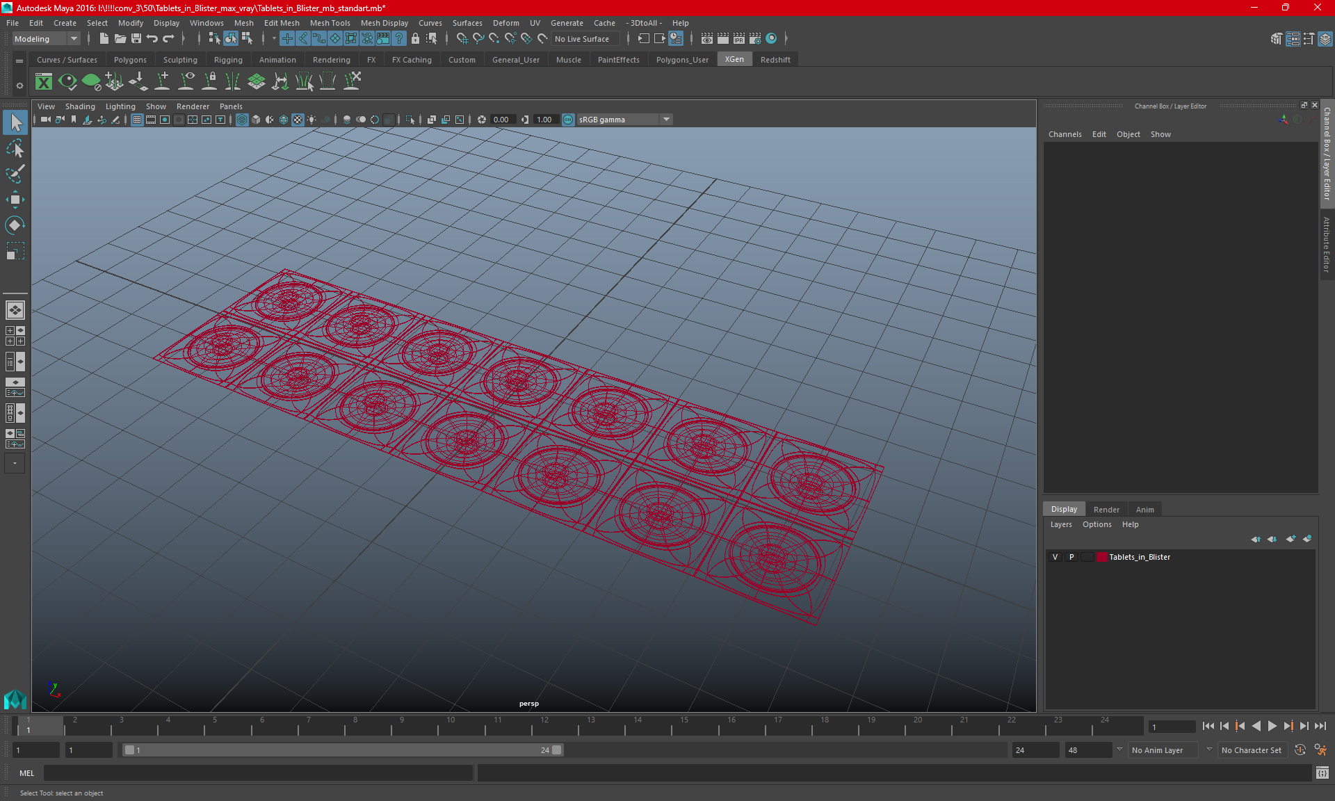 3D Tablets in Blister model