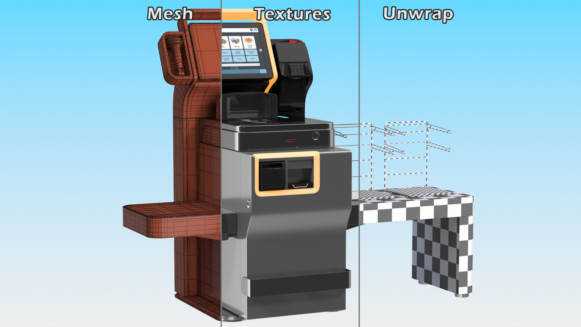 3D Modular Cash Recycling Self Checkout System model