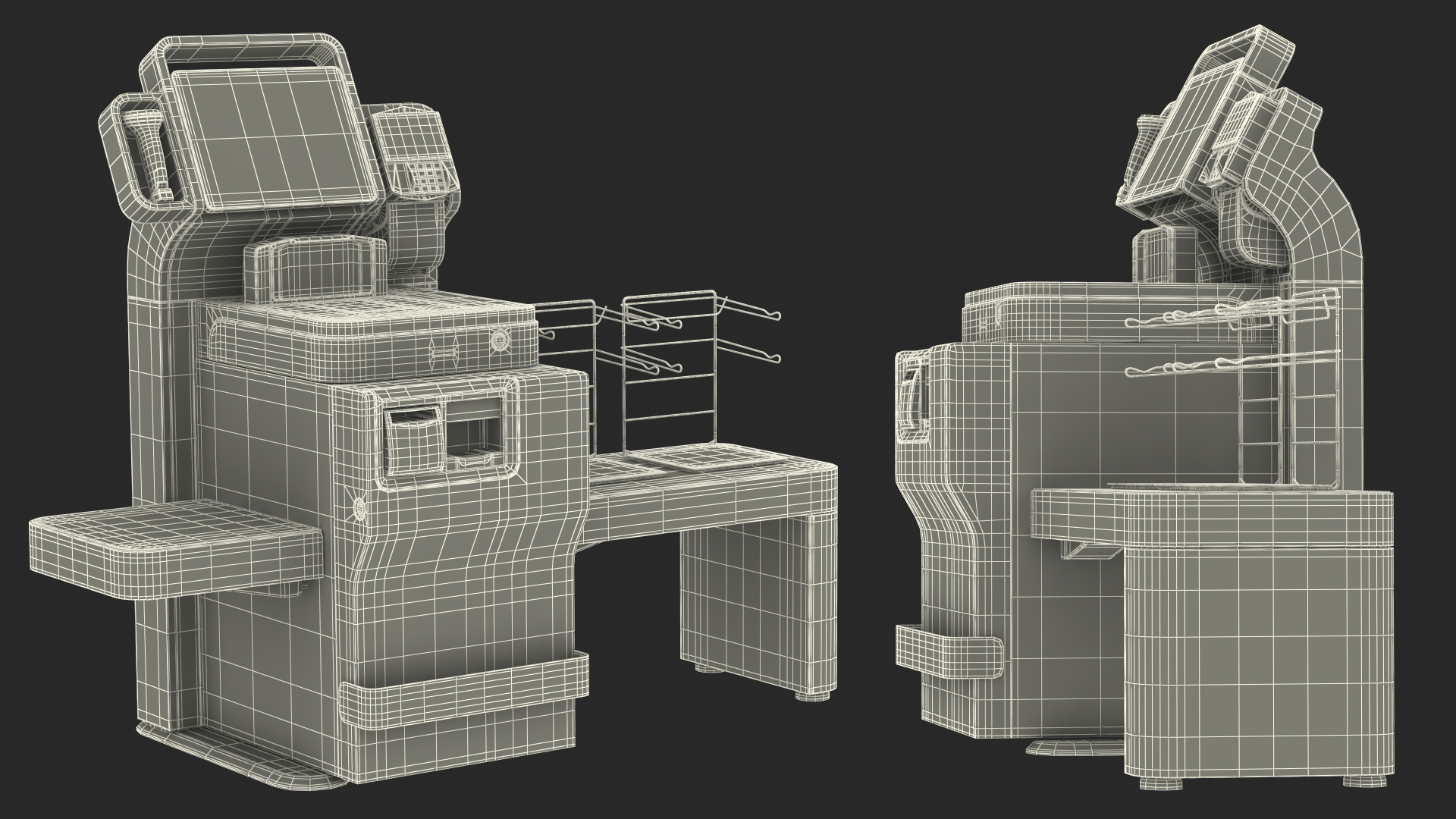 3D Modular Cash Recycling Self Checkout System model