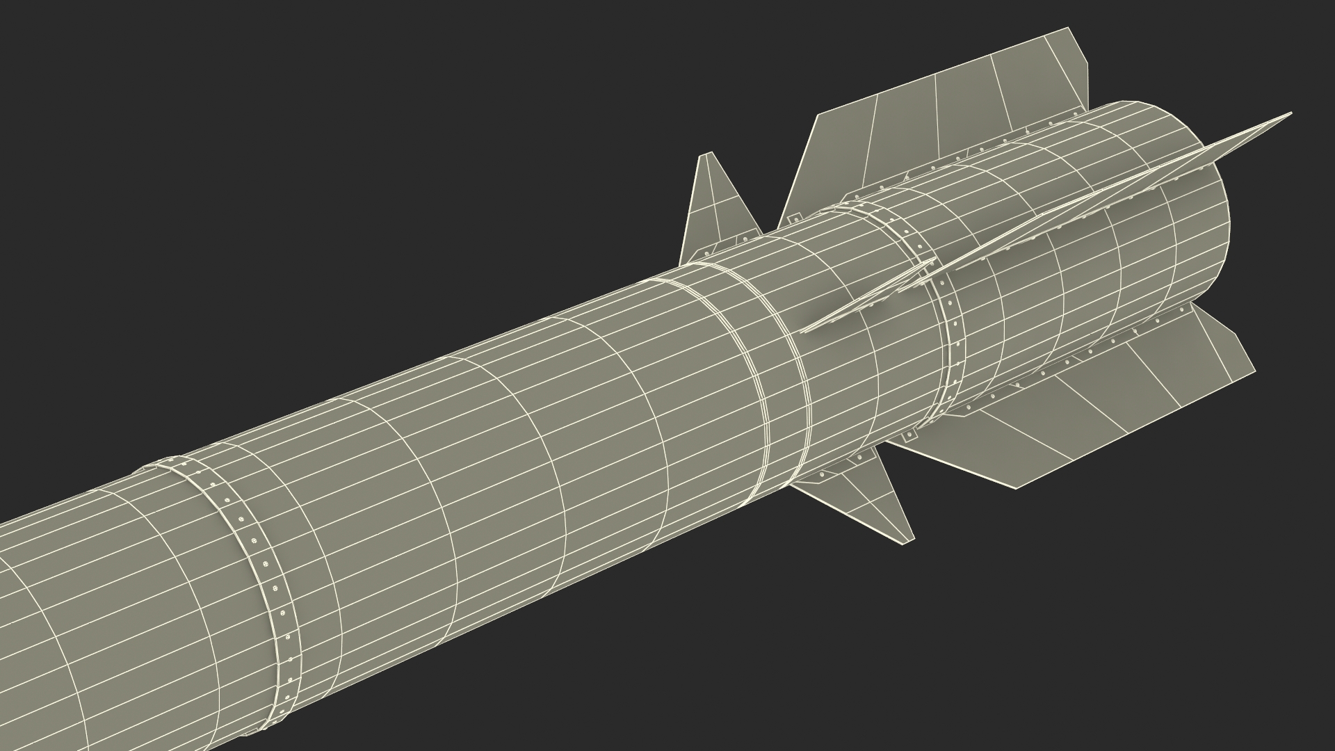 3D Tactical Ground-to-Ground Ballistic Missile model