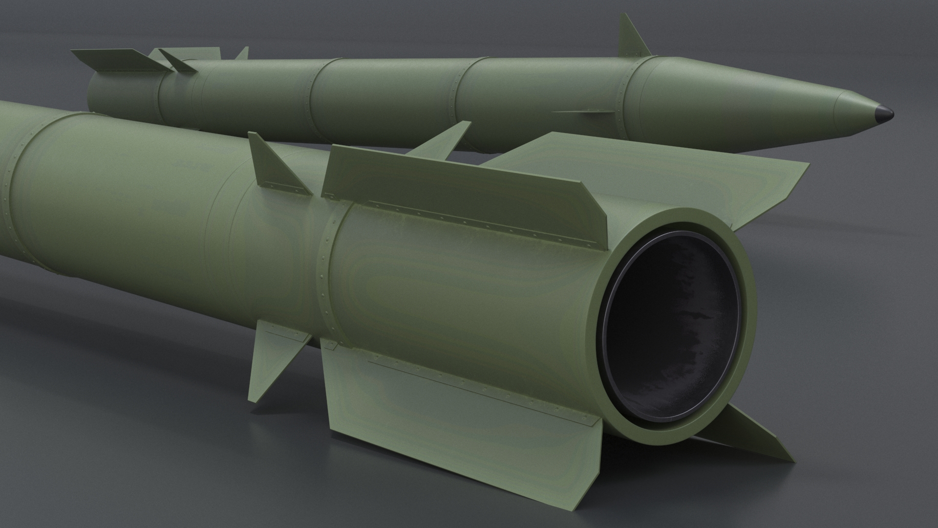 3D Tactical Ground-to-Ground Ballistic Missile model