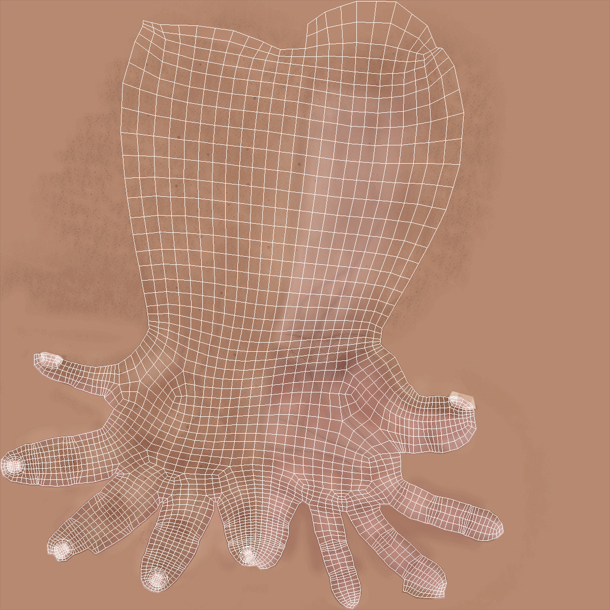 3D Handshake Man Hands with Fur model