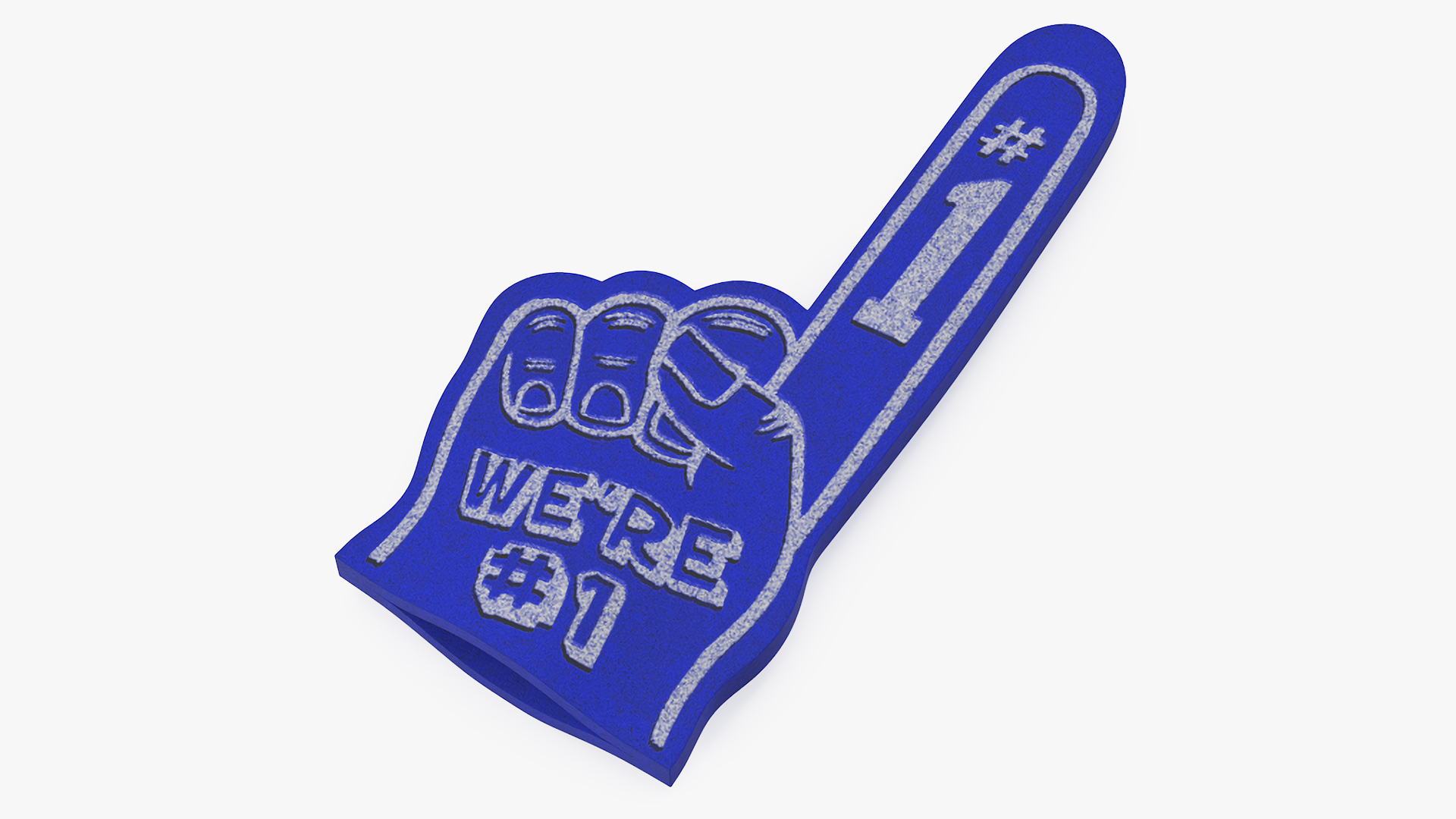 Foam Hand Blue 3D model