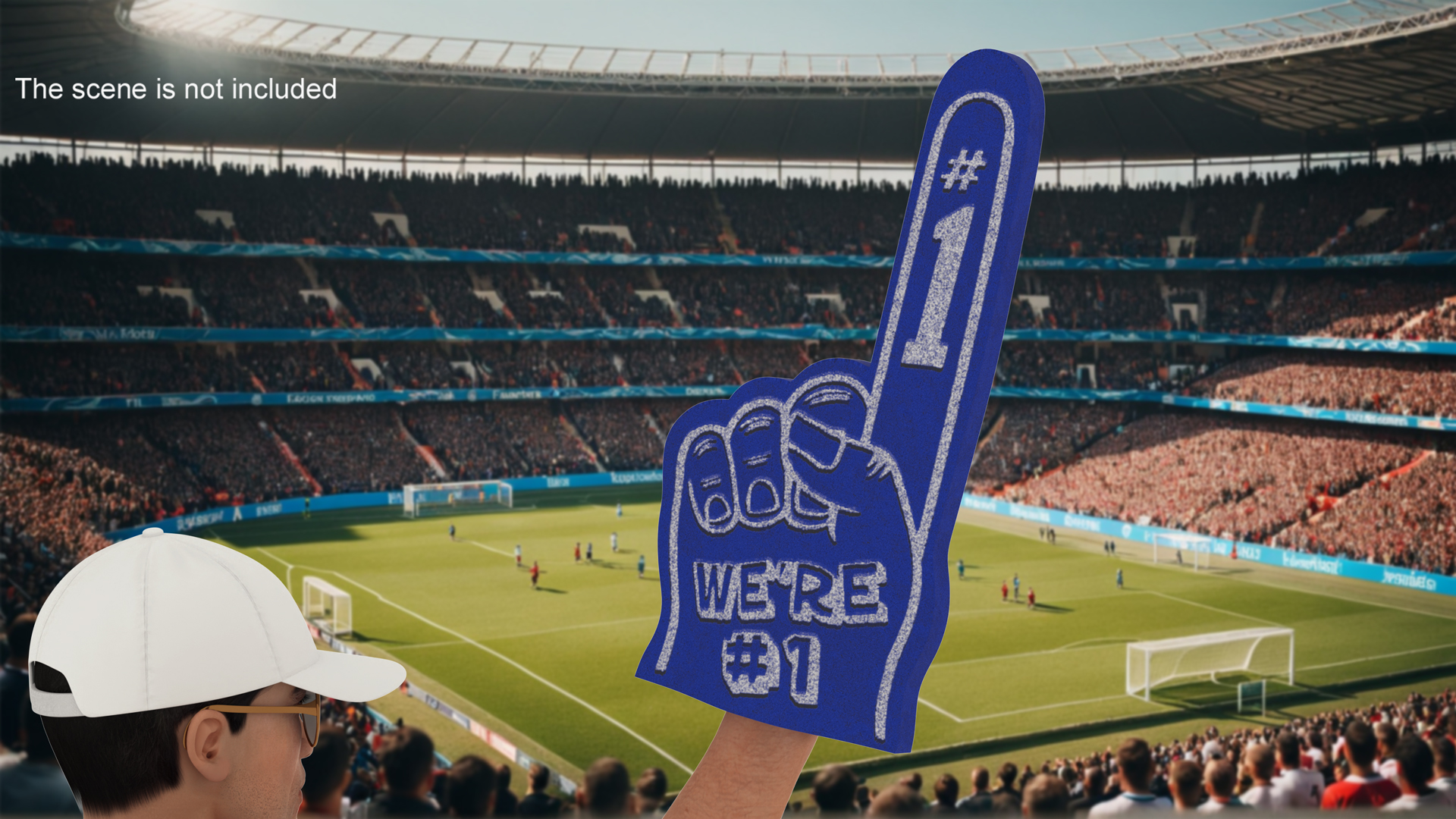 Foam Hand Blue 3D model