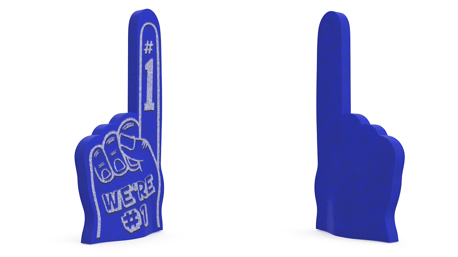Foam Hand Blue 3D model