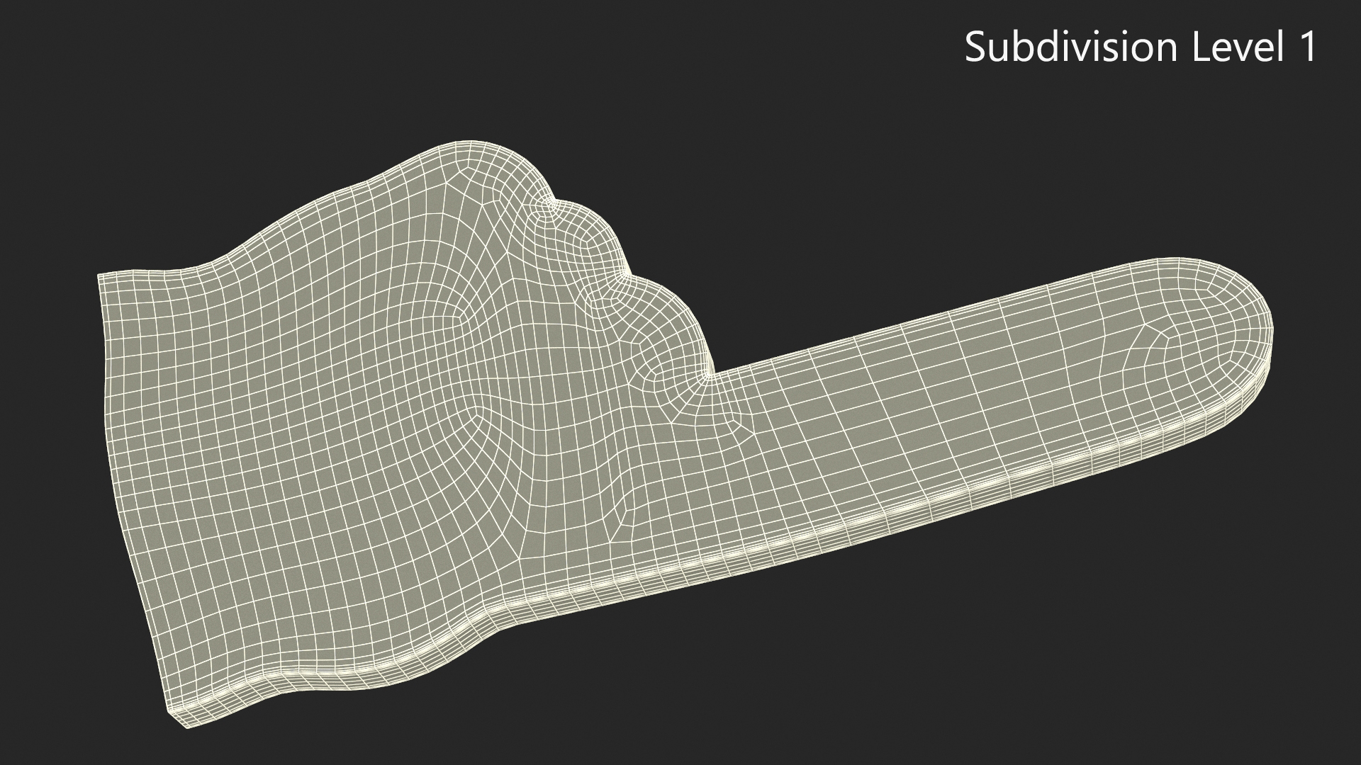 Foam Hand Blue 3D model