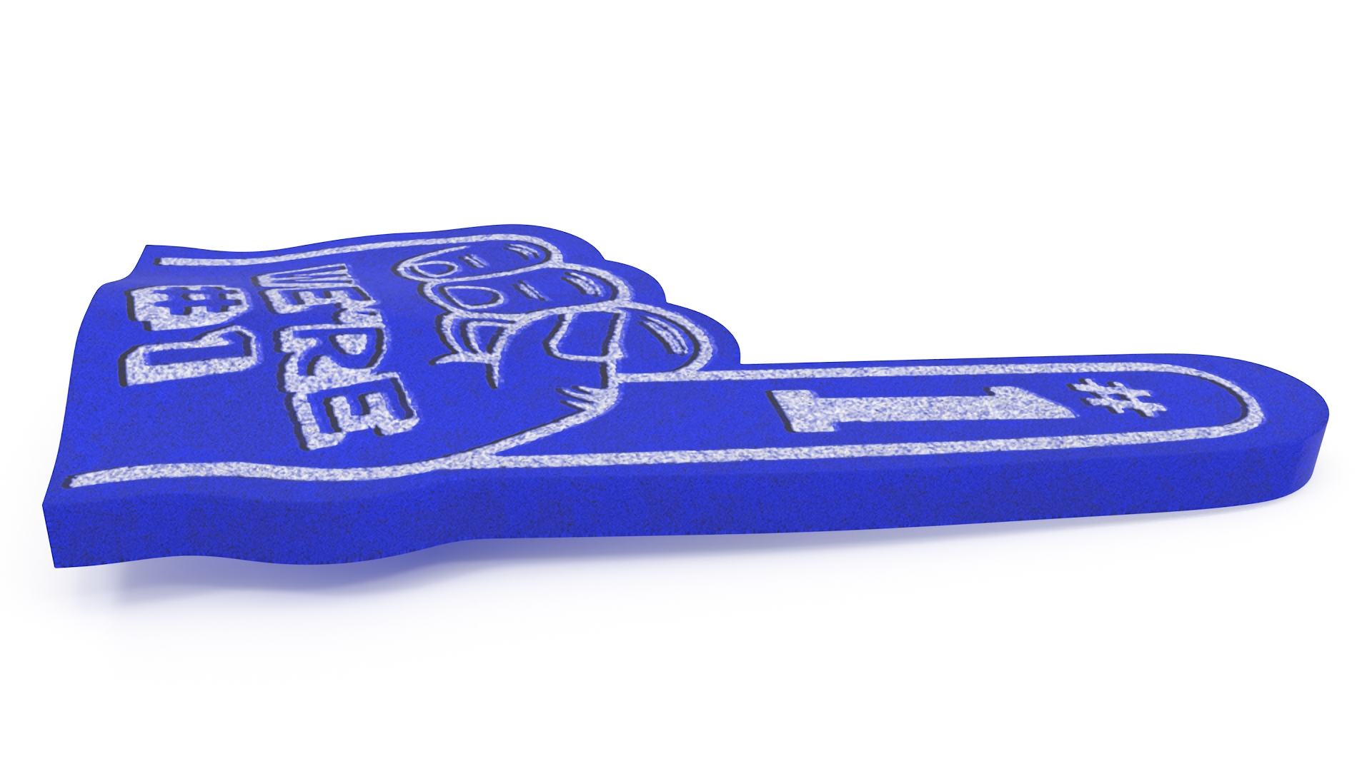 Foam Hand Blue 3D model