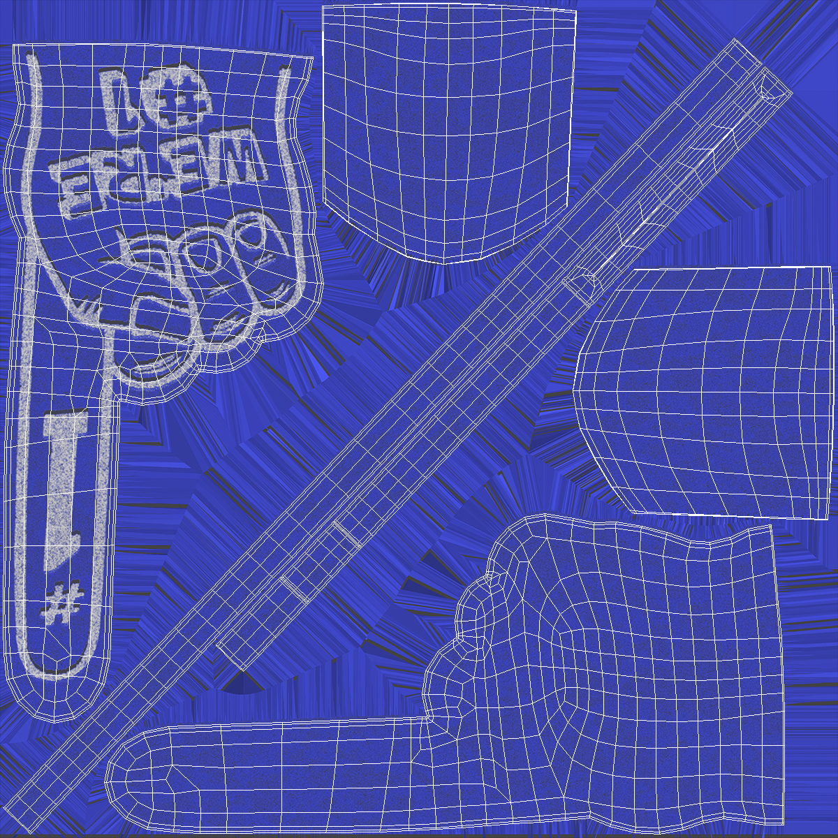 Foam Hand Blue 3D model