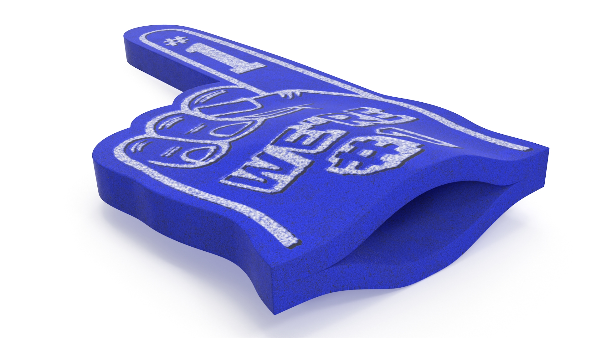 Foam Hand Blue 3D model