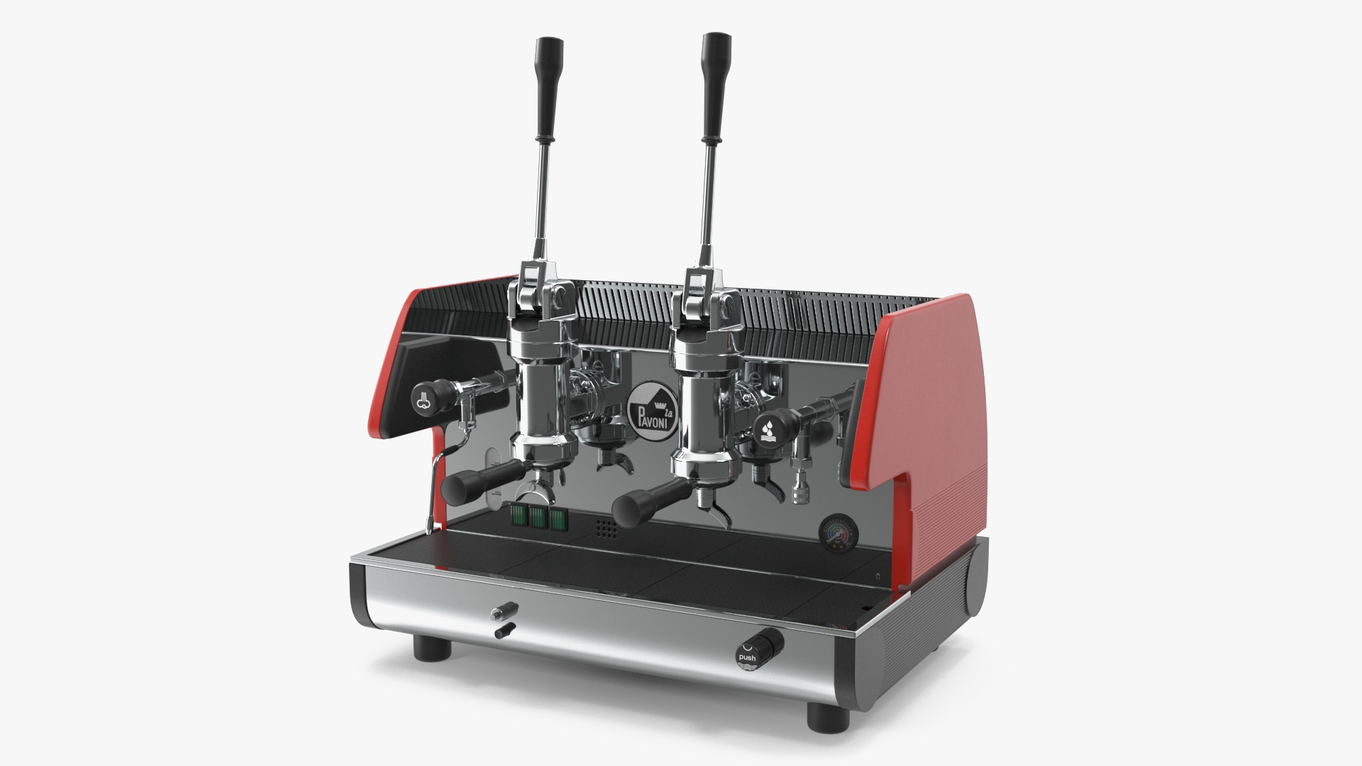 3D model Commercial Espresso Machine La Pavoni BAR T 2L Red