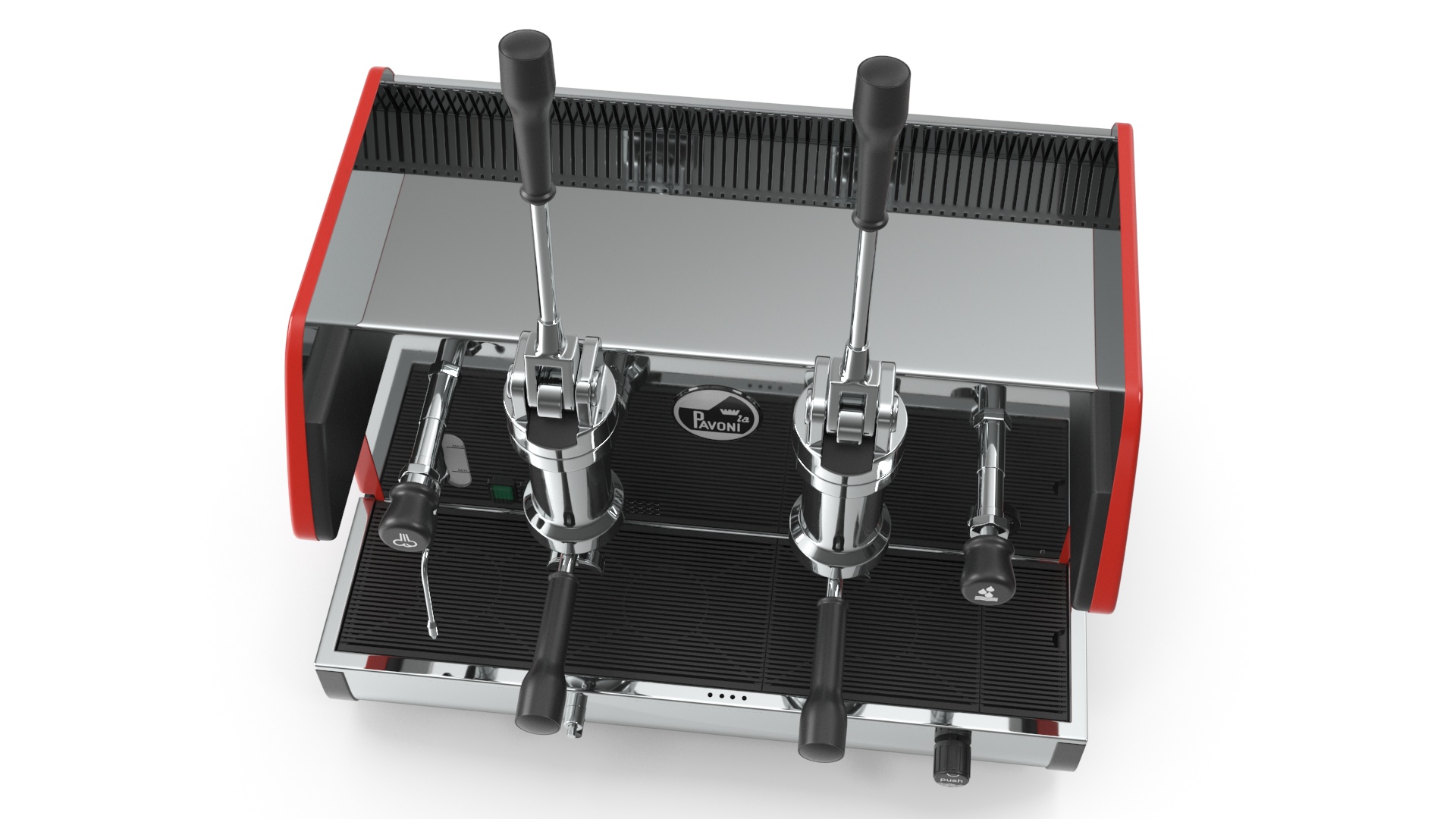 3D model Commercial Espresso Machine La Pavoni BAR T 2L Red