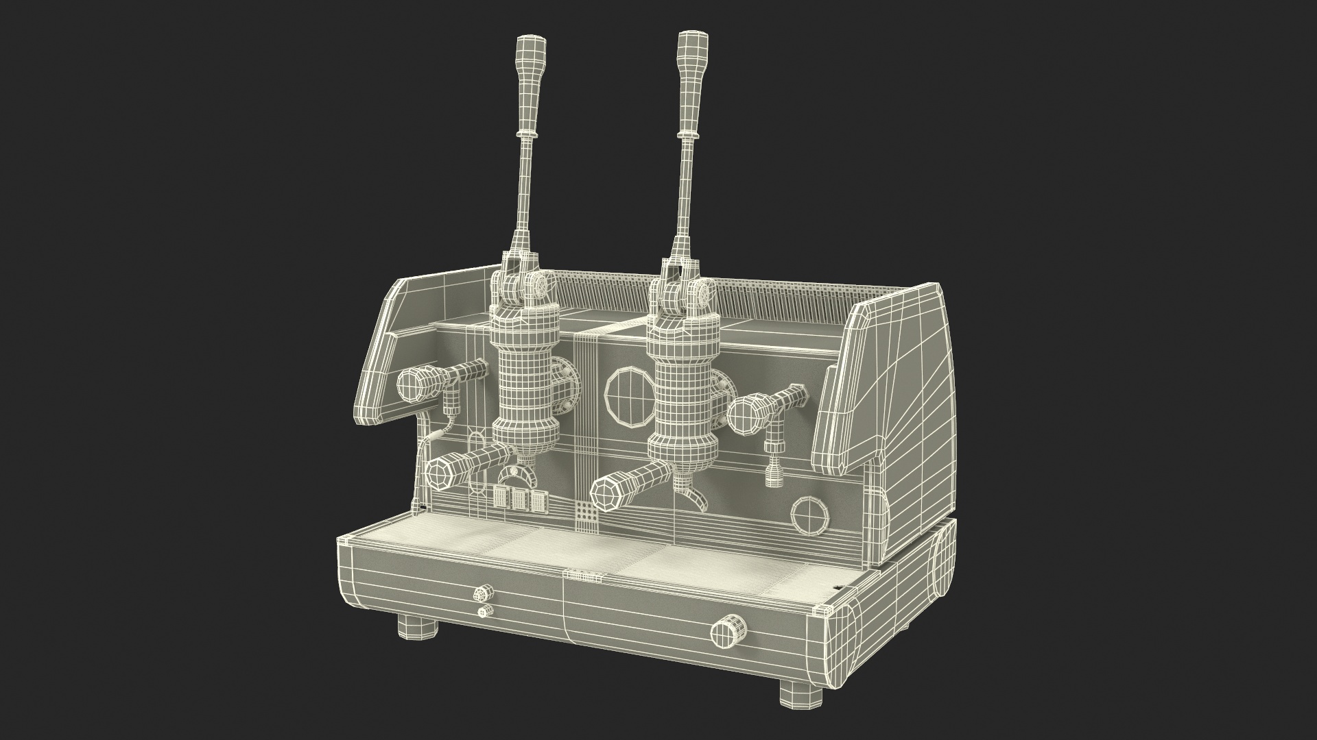 3D model Commercial Espresso Machine La Pavoni BAR T 2L Red