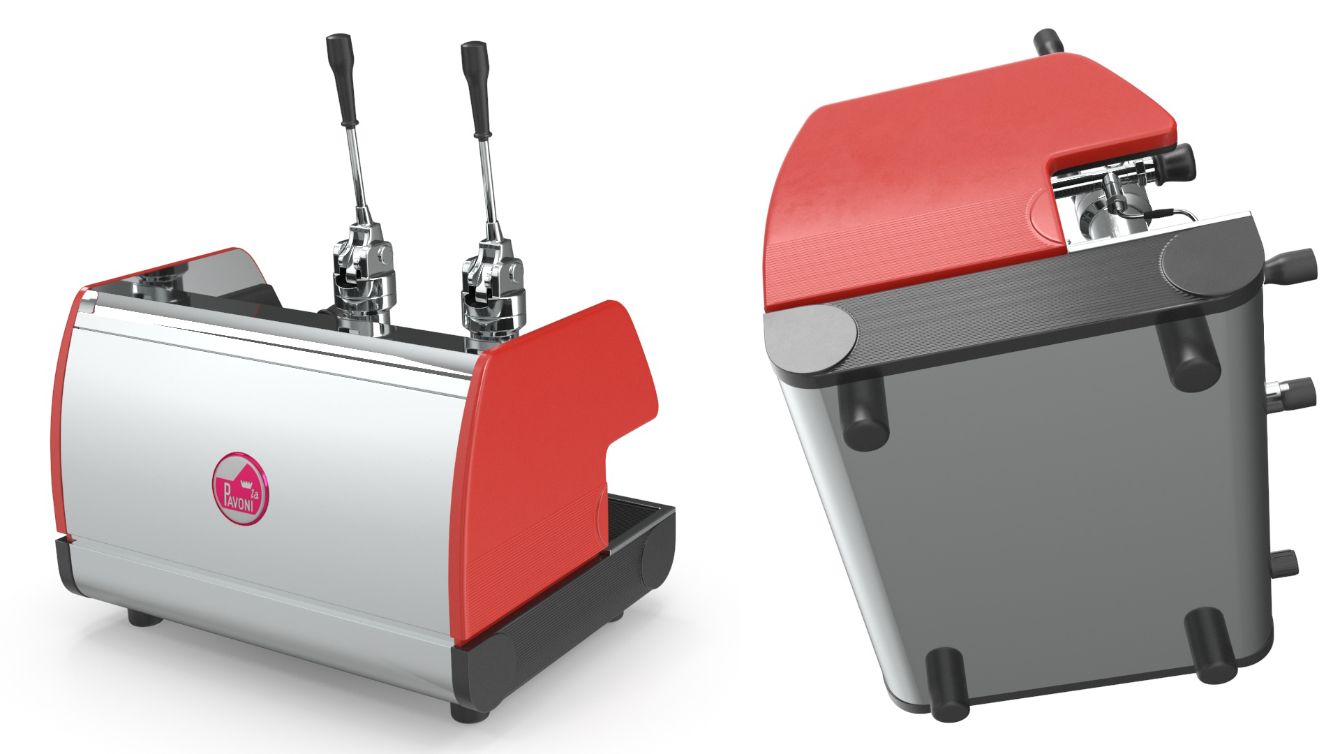 3D model Commercial Espresso Machine La Pavoni BAR T 2L Red