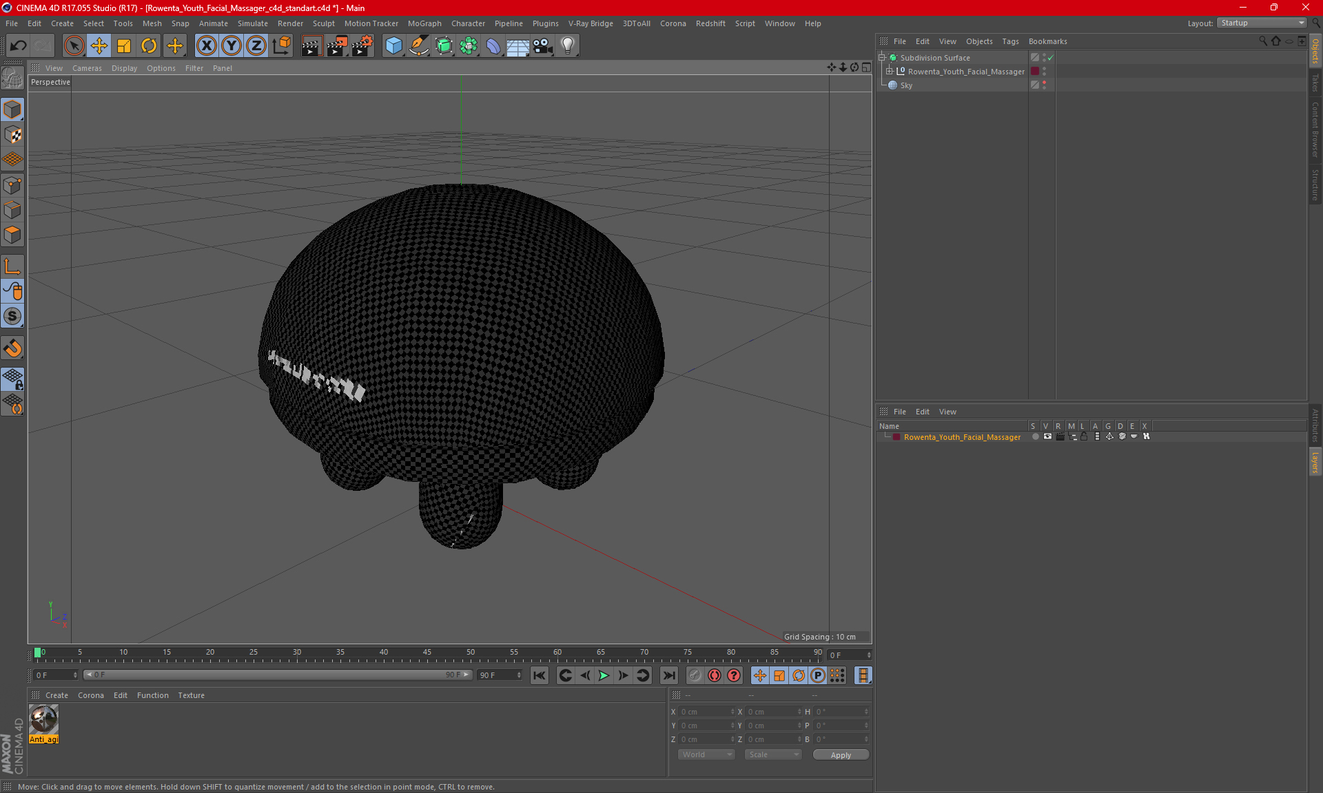 Rowenta Youth Facial Massager 3D model