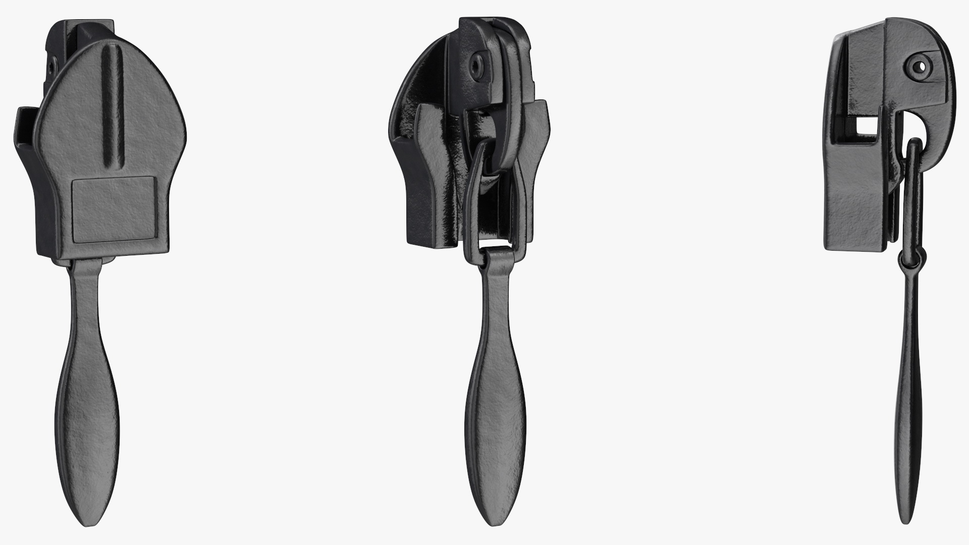 Slider for Nylon Coil Zipper Black 3D model