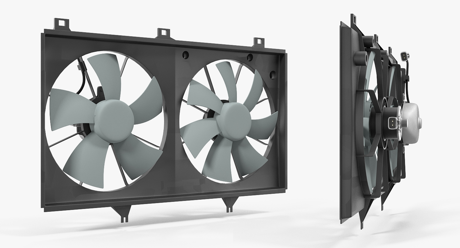 3D Radiator Fans model