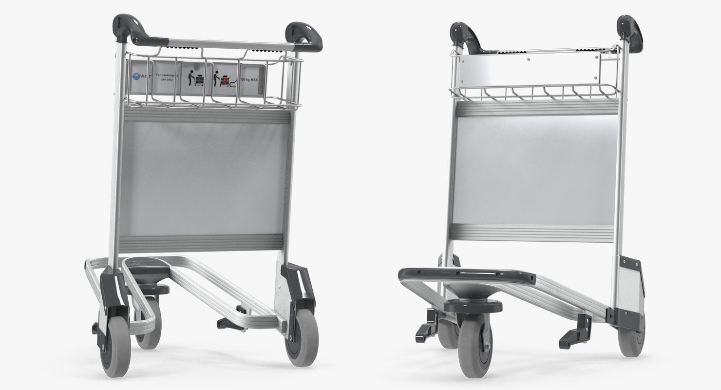 Baggage Airport Trolleys 3D model